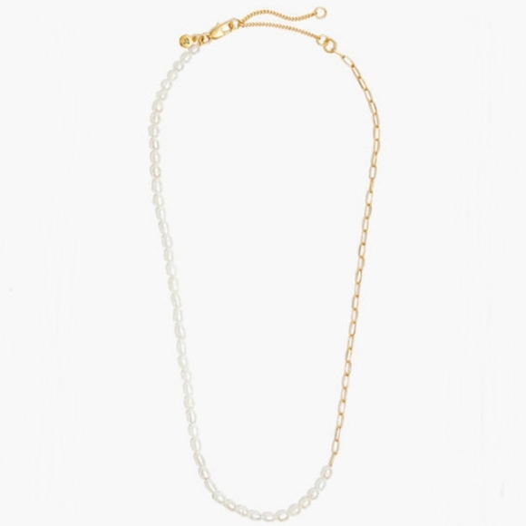 NWOT Madewell Freshwater Pearl Chain Necklace